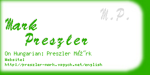 mark preszler business card